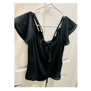 Material Girl-Black Blouse.Size M